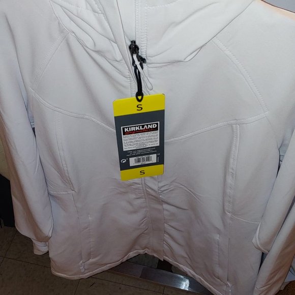Kirkland Signature Ladies' Water-Repellent Wind Resistant Softshell Jacket White - Picture 7 of 10